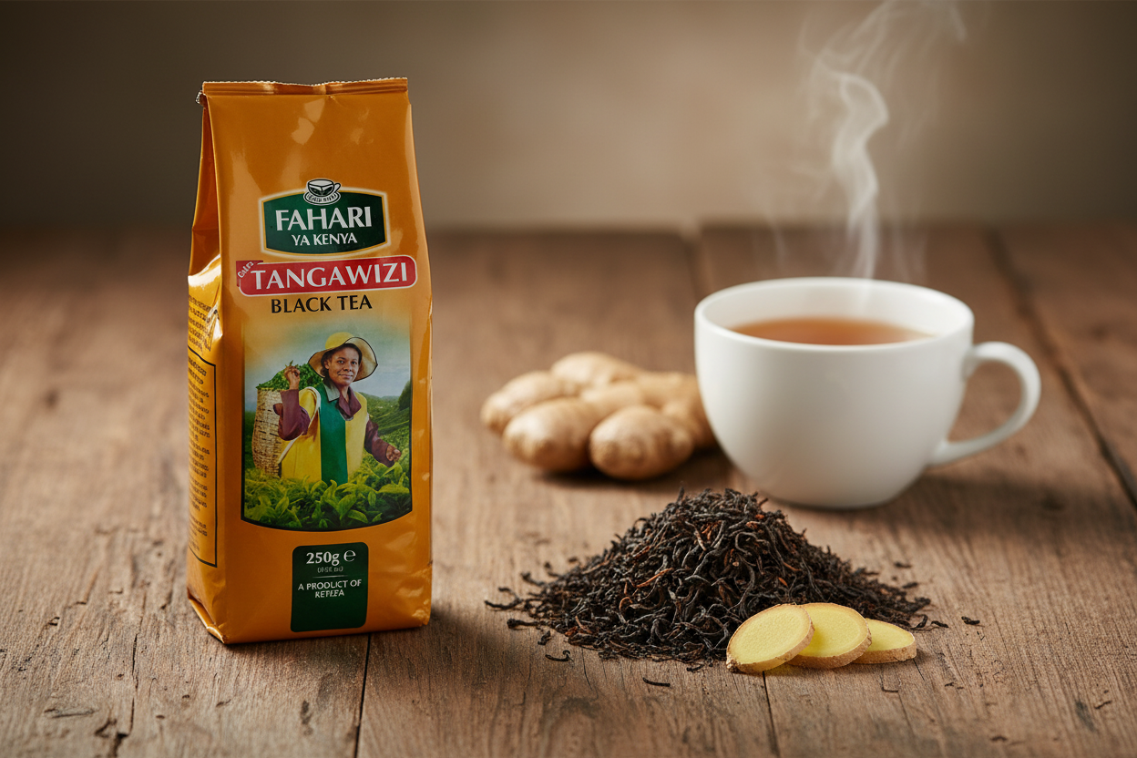 Fahari Ya Kenya Tangawizi Loose Leaf Black Tea — 250g