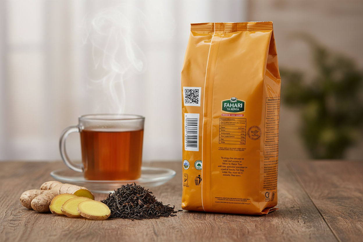Fahari Ya Kenya Tangawizi Loose Leaf Black Tea — 250g